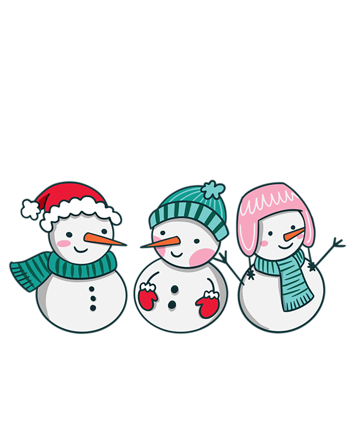 Chillin With My Snowmie Christmas Snow Teacher Snow Gift V-Neck T-Shirt