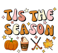 Tis The Season Field Hockey Pumpkin Latte Fall Thanksgiving Cute Gift Striped Beanie with Solid Band