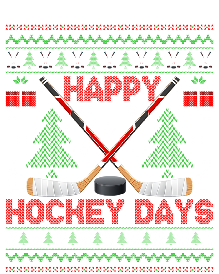 Xmas Sweater Happy Hockeydays Ugly Ice Hockey Christmas Gift Women's T-Shirt