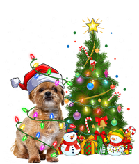 Xmas Tree Lighting Santa Shih Tzu Dog Christmas Gift T-Shirt