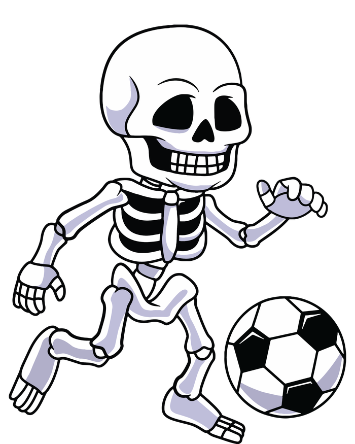 Halloween Skeleton Soccer Player Boy Kids T-Shirt