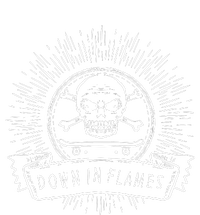 Down In Flames Skull Crossbones Skateboarding Coaster