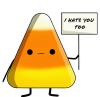 I Hate You Too Funny Halloween Candy Corn Kids Hoodie