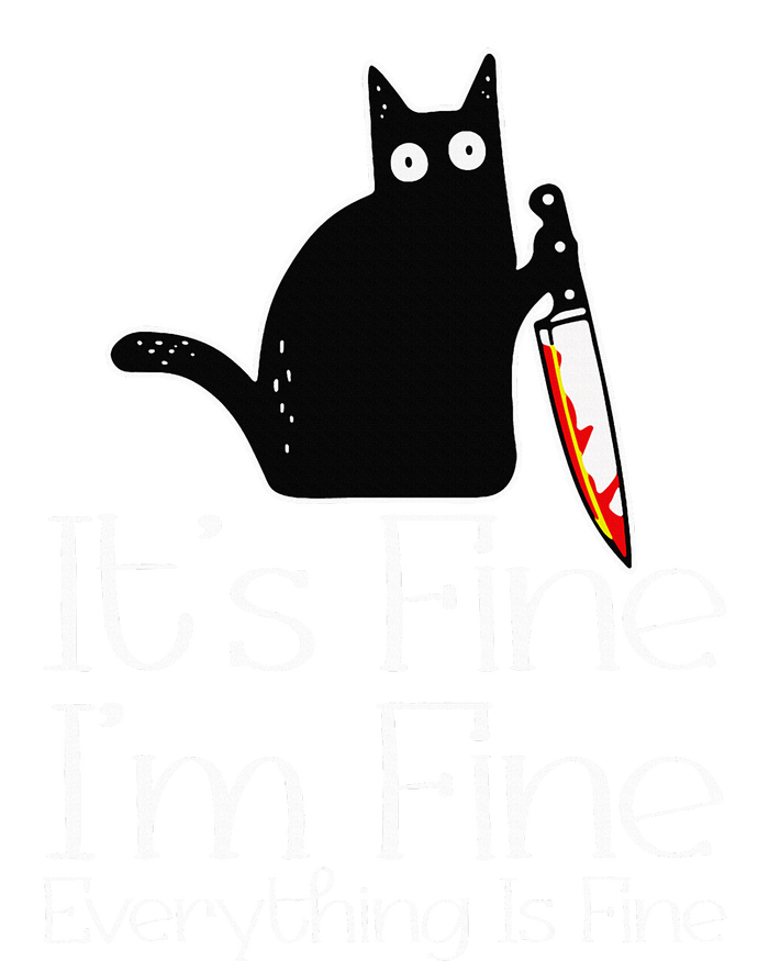 Its Fine Im Fine Everythings Fine Halloween Costume Cat Tie-Dye Long Sleeve Shirt