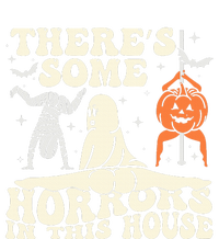 There's Some Horrors In This House Ghost Halloween Cropped Pullover Crew