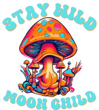 Stay Wild Moon Child Colorful TieDye Psychedelic Pop Culture LSD Magic Mushrooms 7-Panel Snapback Hat