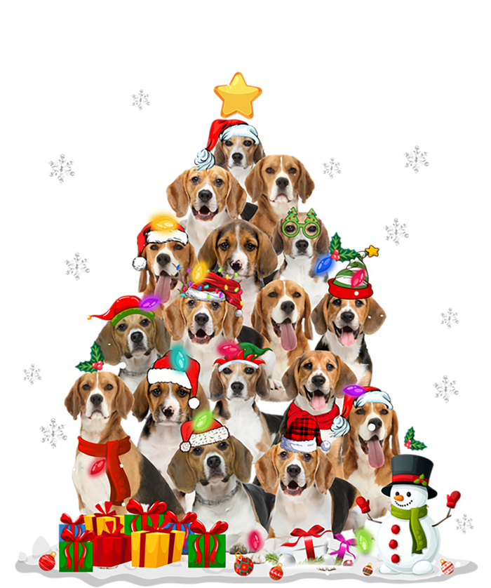 Beagle Dog Christmas Tree Santa Xmas Merry Dogmas Cute Gift Tall Sweatshirt