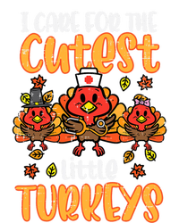 Care For Little Turkeys Nurse Fall Thanksgiving Scrub Top Gift Coaster