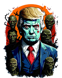 Donald Trump Halloween Silhouette With Zombies Kids Tie-Dye T-Shirt