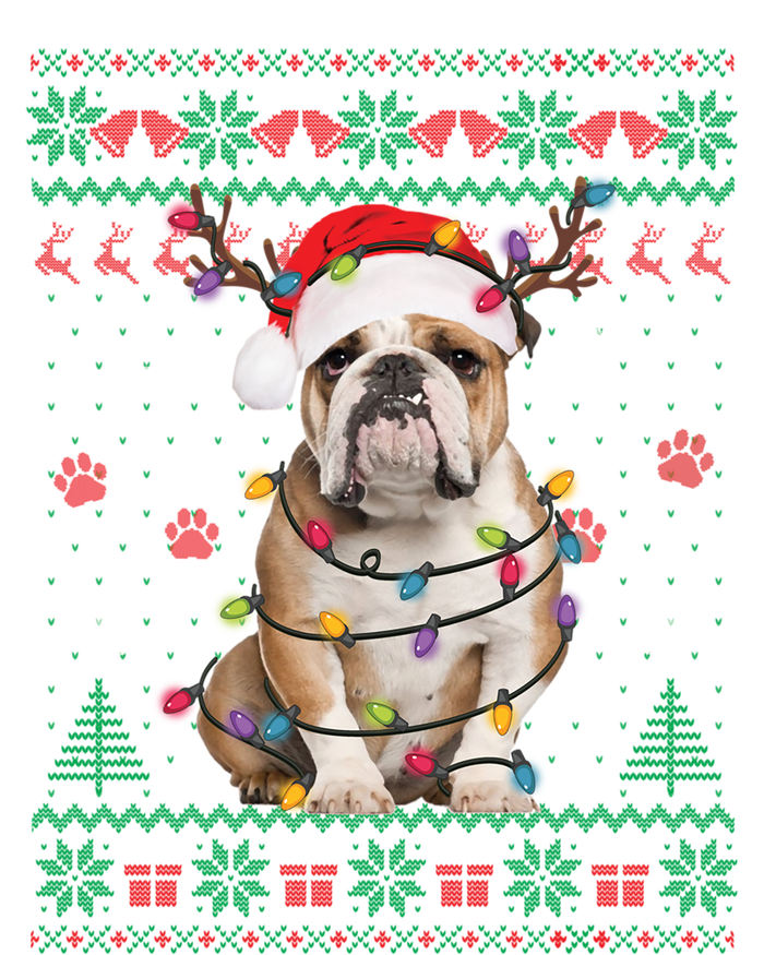 English Bulldog Christmas Lights Santa Dog Lover Ugly Sweate Gift Women's T-Shirt