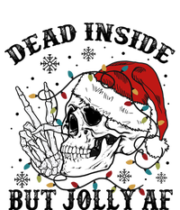 Dead Inside But Jolly Af Funny Skeleton Santa Hat Christmas Gift T-Shirt