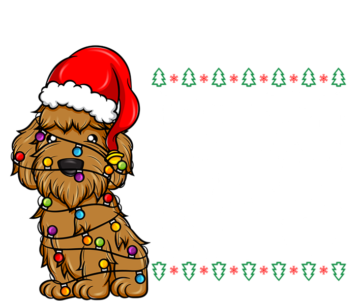 Doodle All The Way Goldendoodle Santa Hat Christmas Gift T-Shirt