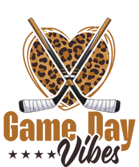 Game Day Vibes Mom Bleached Leopard Heart Hockey Cute Gift T-Shirt