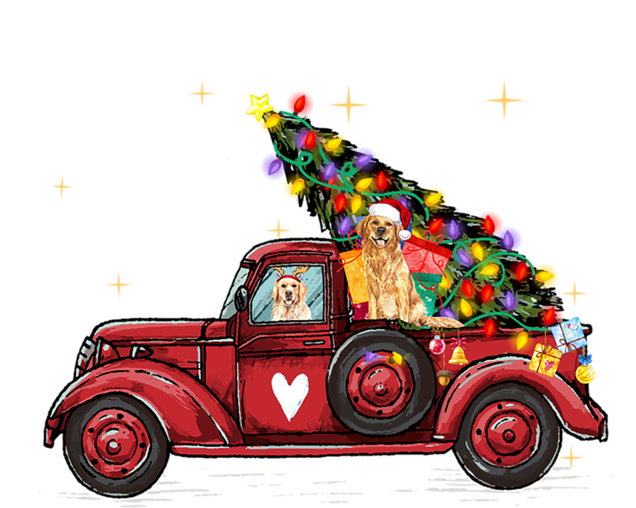 Golden Retriever Dog Love Red Pickup Truck Christmas Gift Toddler Sweatshirt