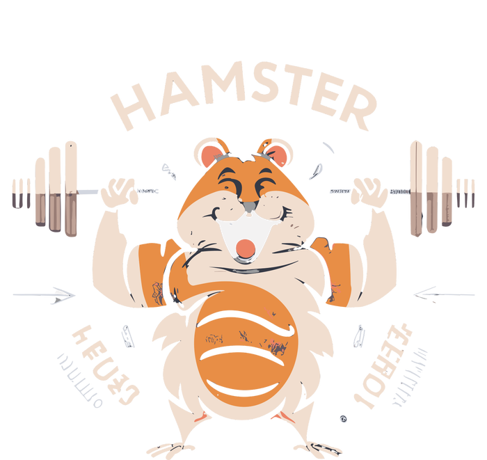 Hamster Muscle Training Weightlifting Cute Gift Tall T-Shirt