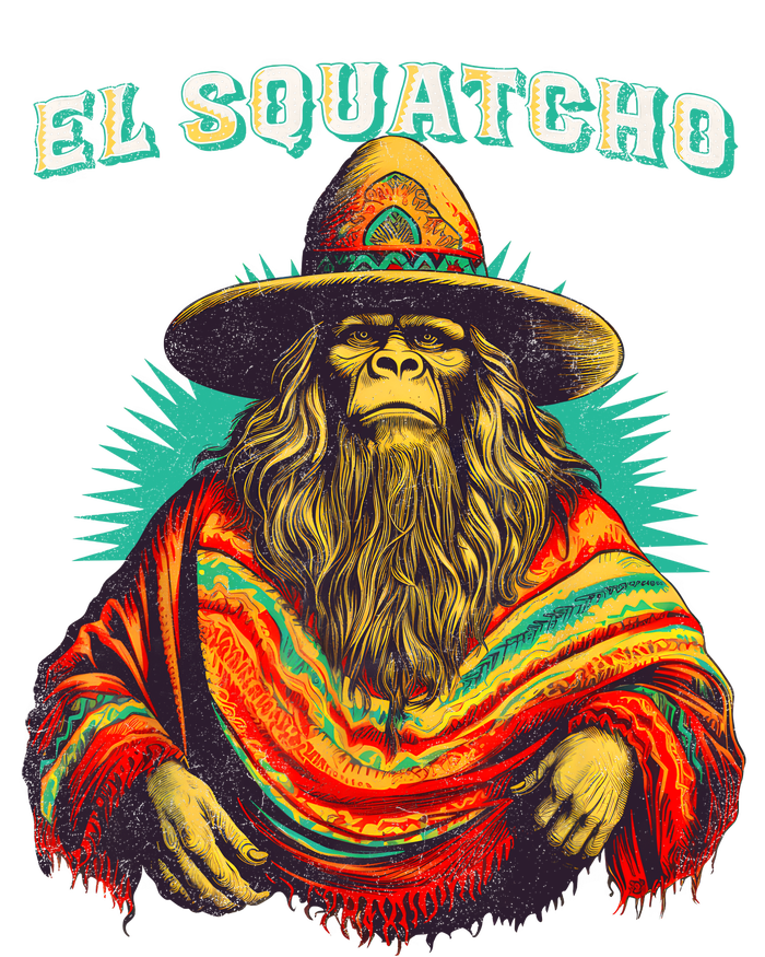 El Squatcho Poncho Western Bigfoot Funny Sasquatch T-Shirt