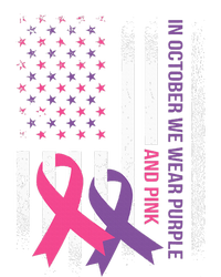 American Flag Breast Cancer and Domestic Violence Awareness Tall Long Sleeve T-Shirt