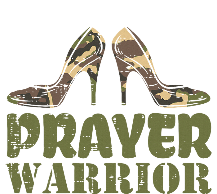 Camo Heels Prayer Warrior Faith God Jesus Christian T-Shirt