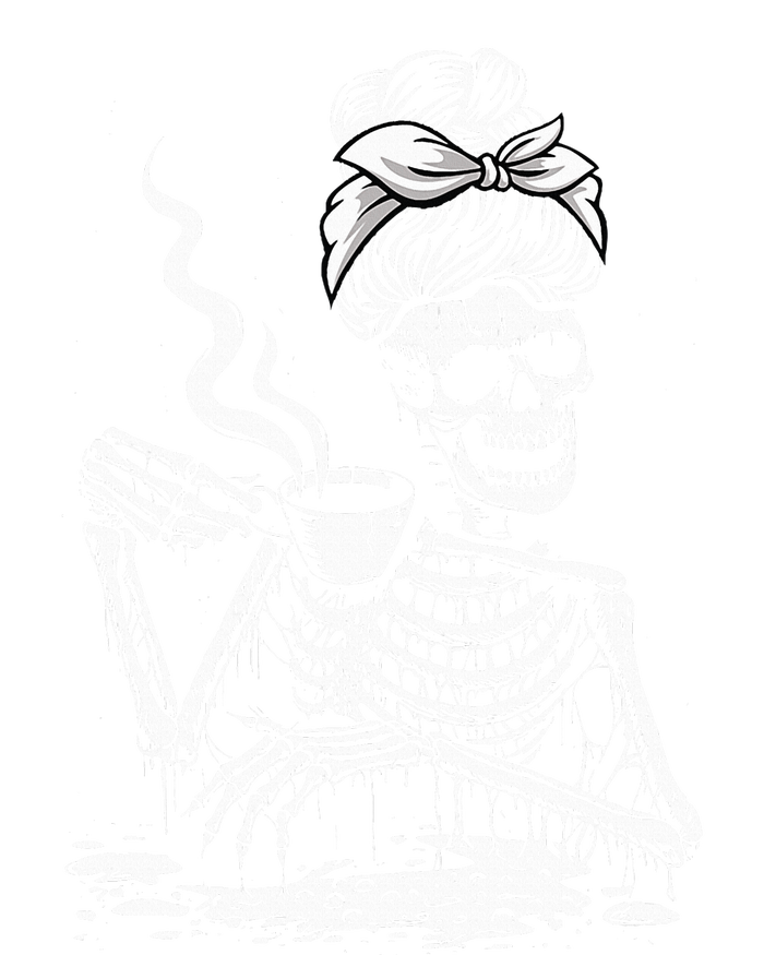 Coffee Drinking Skeleton Lazy DIY Halloween Costume Coaster