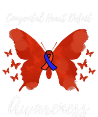 Blue Red Ribbon CHD Congenital Heart Defect Awareness T-Shirt