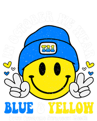 We Wear Yellow Blue Smile Face For Down Syndrome Awareness Valucap Bio-Washed Visor