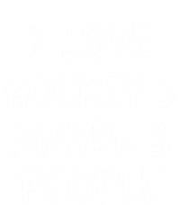 I Love Hockey And Maybe Three People Funny Gift Ceramic Bell Ornament