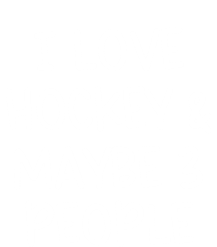 I Love Hockey And Maybe Three People Funny Gift Ceramic Bell Ornament