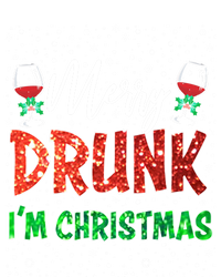 Glass Of Red Wine Merry Drunk IM Christmas Funny Xmas Gift Ladies Long Sleeve Shirt