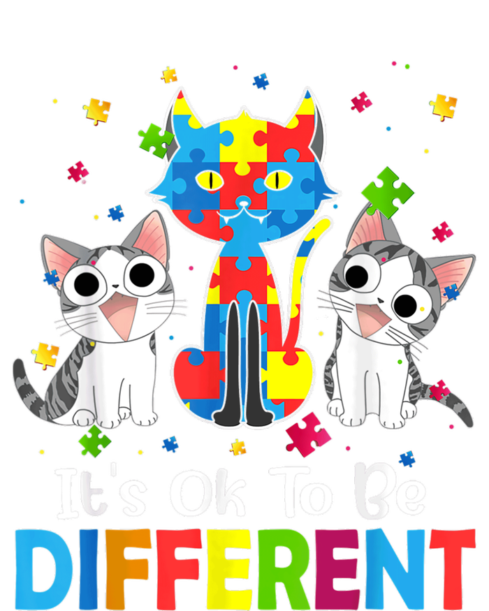 Autism Awareness Day Cat ItS Ok To Be Different Long Sleeve Pajama Set