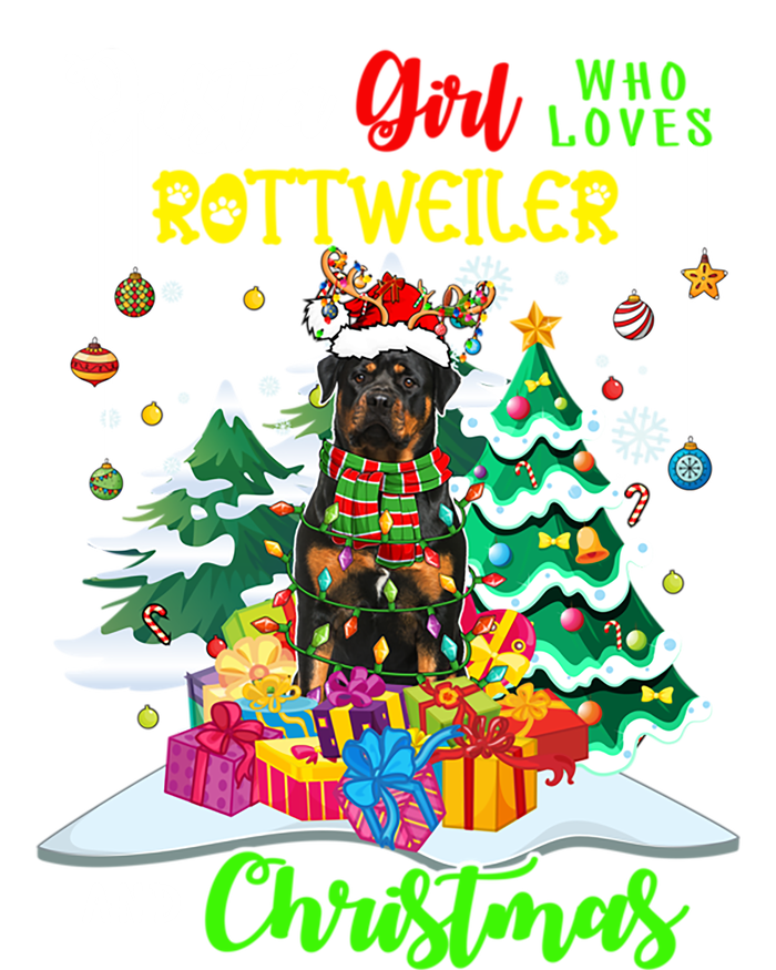 Just A Who Loves Rottweiler And Christmas Santa Dog Cute Gift T-Shirt