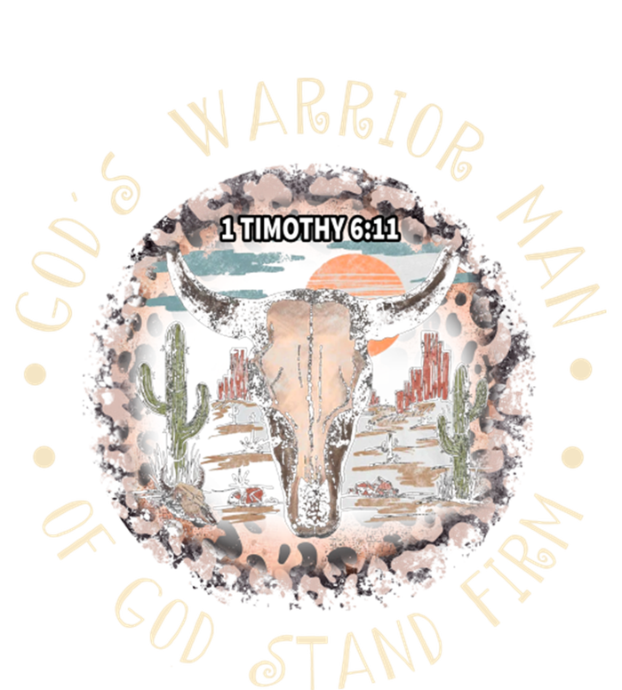 God&39;S Warrior Man Of God Stand Firm Bull Skull Desert Dry Zone Grid Polo