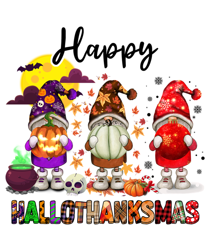 Gnomes Happy Hallothanksmas Halloween Thanksgiving Christmas Gift Canvas