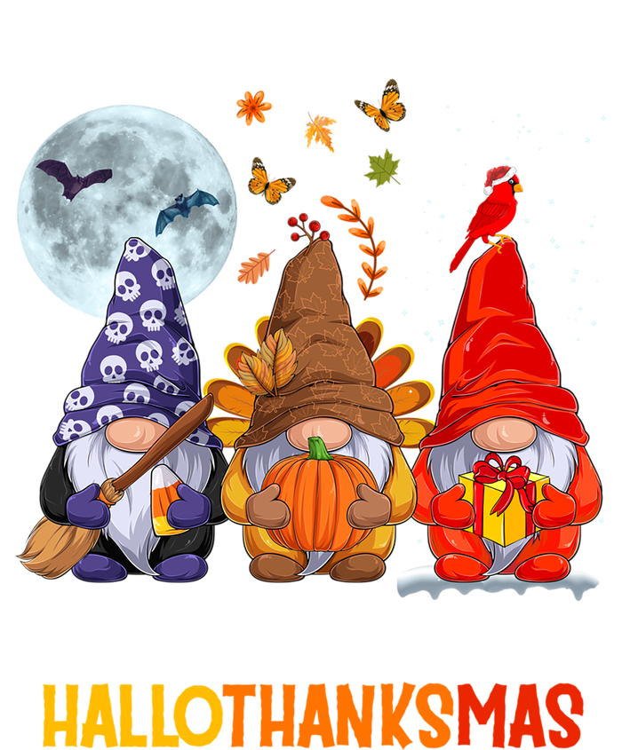 Halloween Thanksgiving Christmas Happy Hallothanksmas Gnomes Great Gift T-Shirt