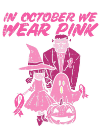 In October We Wear Pink Witch Ghost Breast Cancer Awareness Tall Long Sleeve T-Shirt