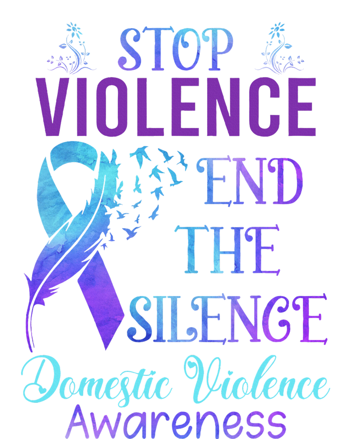 Family Domestic Violence Awareness Purple Ribbon T-Shirt