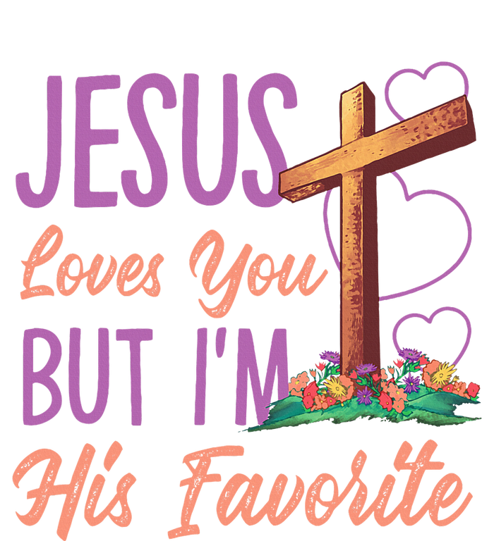 Jesus Loves You But I'm His Favorite Design Flat Bill Trucker Hat