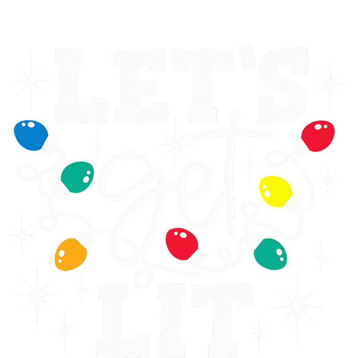 Let's Get Lit Drinking Santa Hat Christmas Lights Funny Tank Top