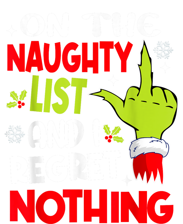 Funny On The List Of Naughty And I Regret Nothing Christmas Sustainable Beanie