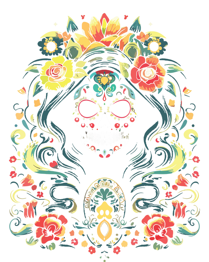 De Los Muertos La Catrina Day Of The Dead Sugar Skull T-Shirt