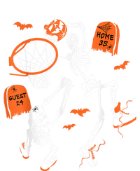 Spooky Skeleton Dunking Basketball Graveyard Halloween Women's T-Shirt