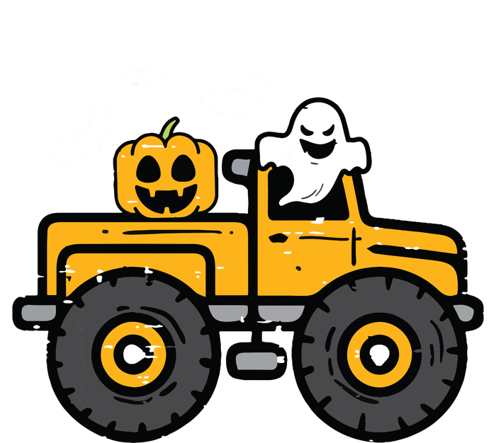 Kids Monster Truck Ghost Pumpkin Halloween Costume Boy Long Sleeve Shirt