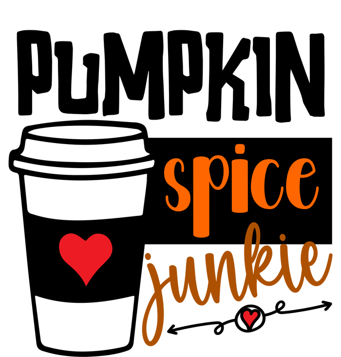 Pumpkin Spice Junkie Coffee Lover Heart Kids Hoodie