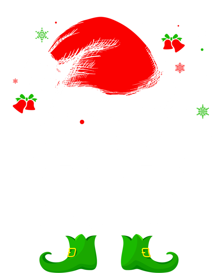 Santa Hat Mamaw Claus Elf Funny Ugly Christmas Sweater Gift Women's V-Neck T-Shirt