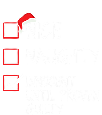 Nice Naughty Innocent Until Proven Guilty Christmas List Funny Gift Tote Bag