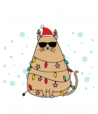 On The Naughty List And I Regret Nothing Cat Christmas Light Gift Tank Top