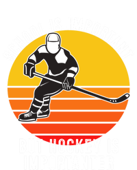 School Is Important But Hockey Is Importanter Funny Sports Gift Women's Racerback Tank