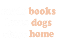 Reads Books Loves Dogs Stays Home Funny Lover Quote Gift Meaningful Gift Stripe Pom Pom Beanie