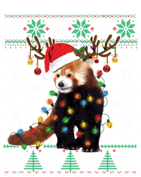 Red Panda Christmas Lights Santa Hat Ugly Sweater Xmas Cute Gift T-Shirt