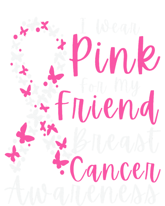 I Wear Pink For My Friend Breast Cancer Awareness Support Kids Hoodie