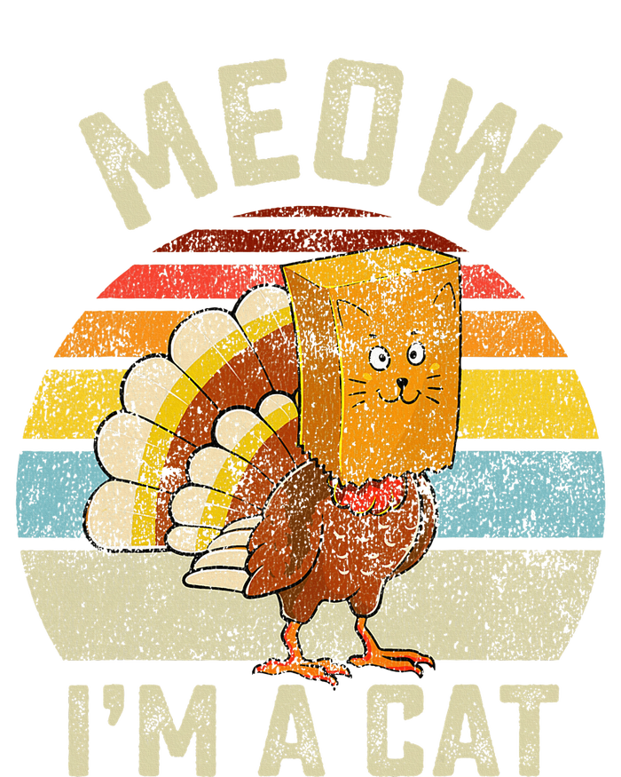 Thanksgiving Funny Turkey Fake Cat Retro T-Shirt